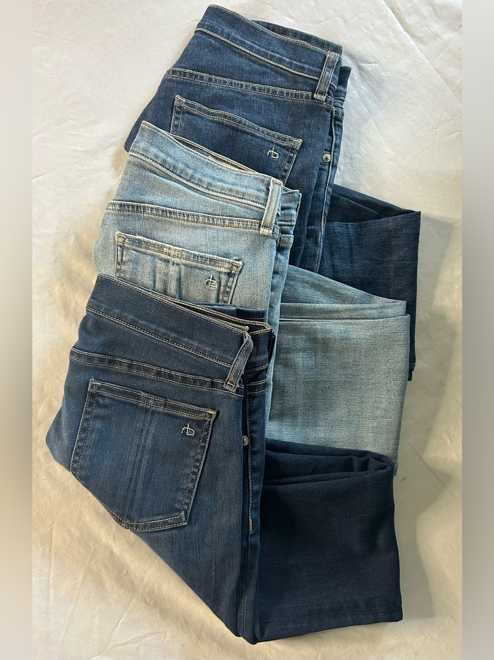 Rag & Bone Size 27 Denim Bundle 3 Pairs Skinny Ankle Jeans Dark Light Wash